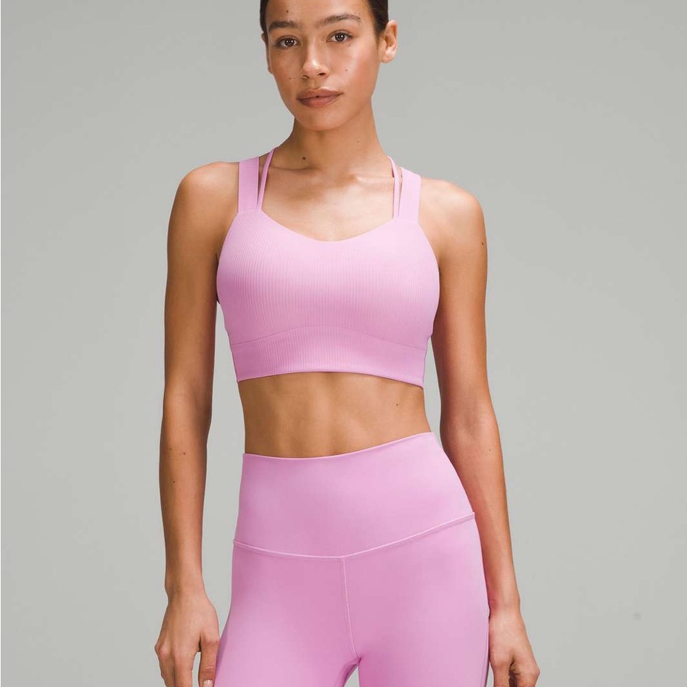 Lululemon Like A Cloud Longline Bra Size 4 D/DD Dahlia Mauve